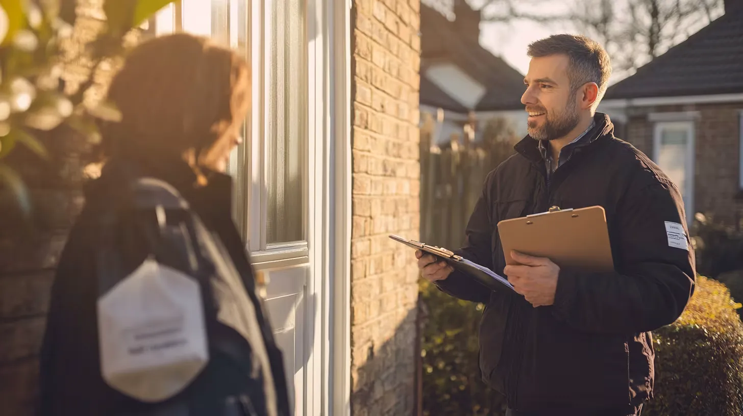 Surveyor visits the property