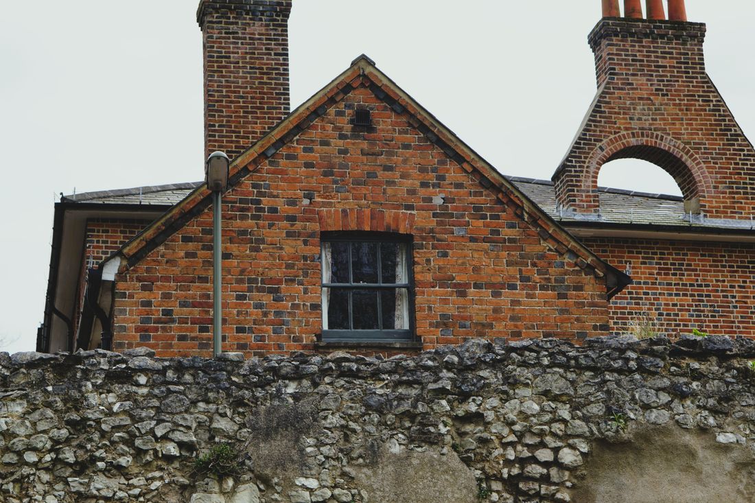 Brick wall showing cracking