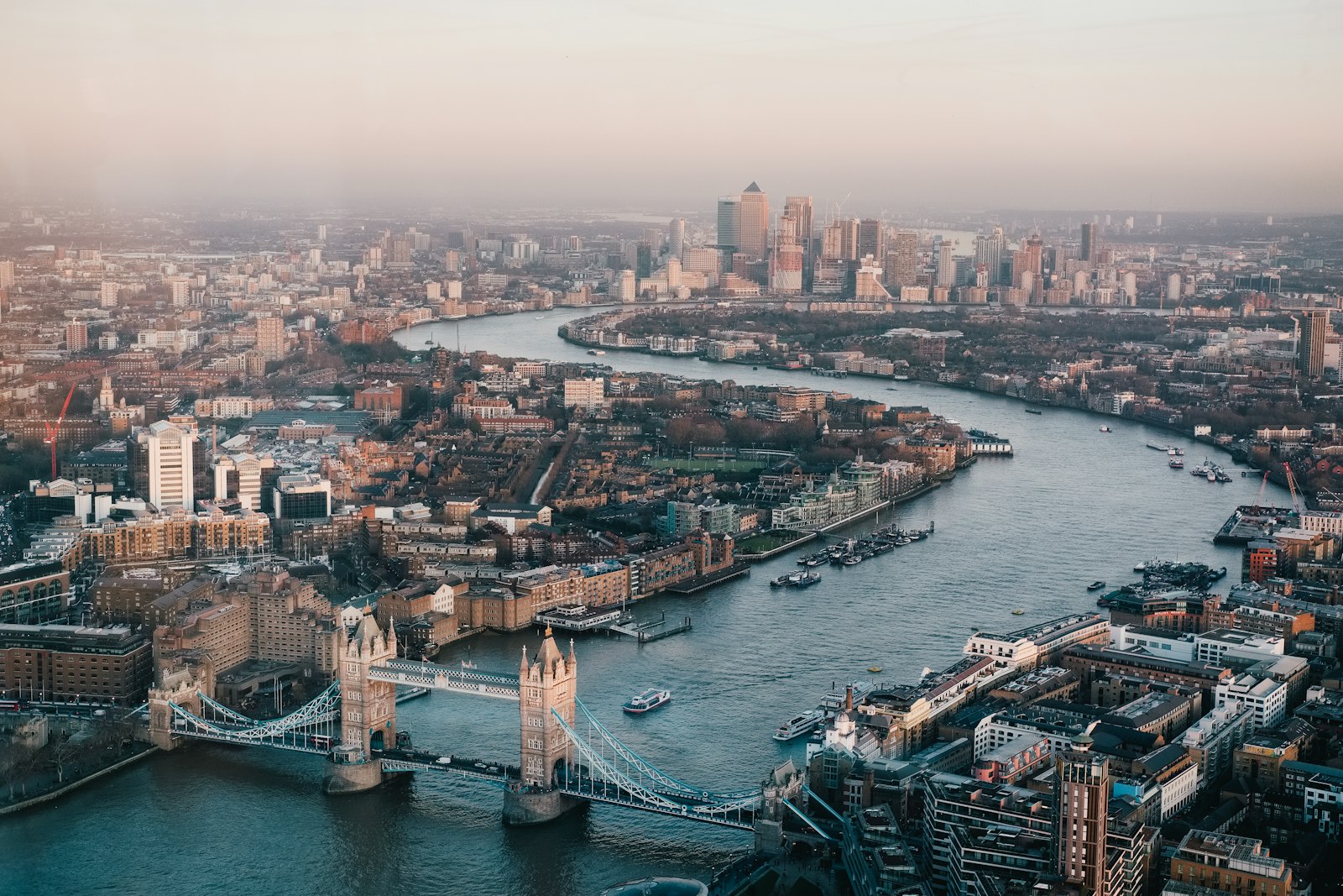 London skyline along the Thames